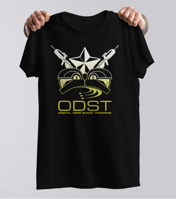 ODST Halo Orbital Drop Shock Troopers Helmet And Star T-Shirt