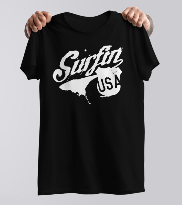 Surfin USA Coastal Adventure Route Shield T-Shirt