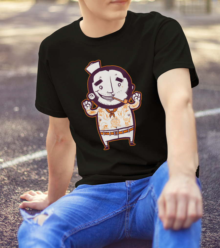 Tattoo Sailor Pipe Cartoon T-Shirt