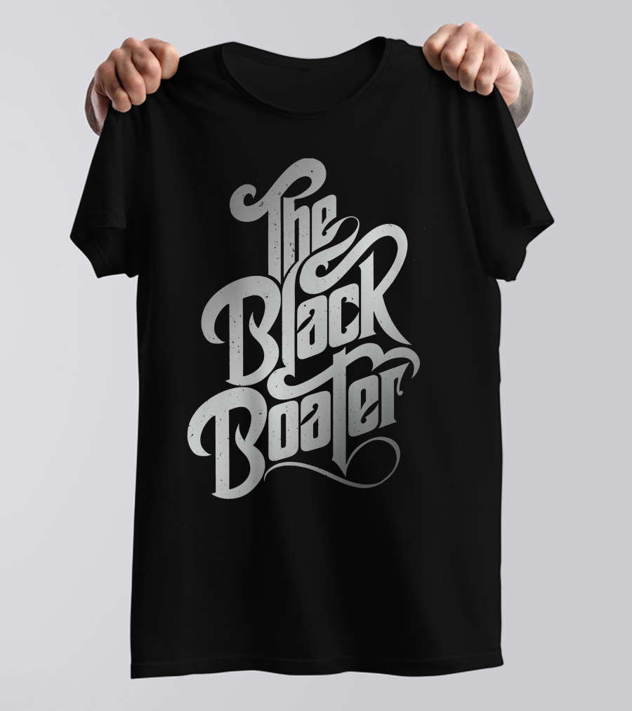 The Black Boater Vintage Typography T-Shirt