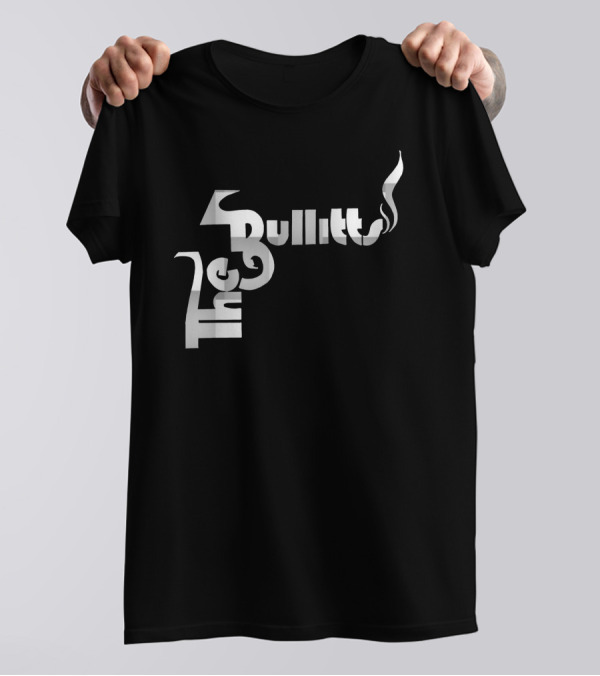 The Bullits Gun-Shaped Text T-Shirt