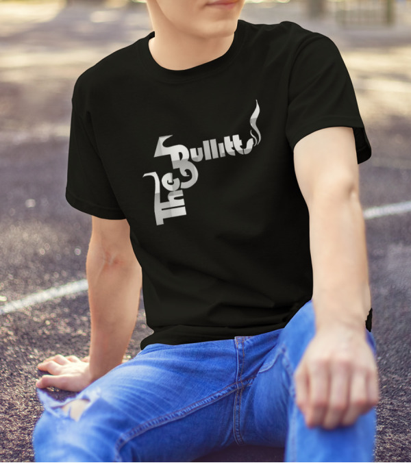 The Bullits Gun-Shaped Text T-Shirt