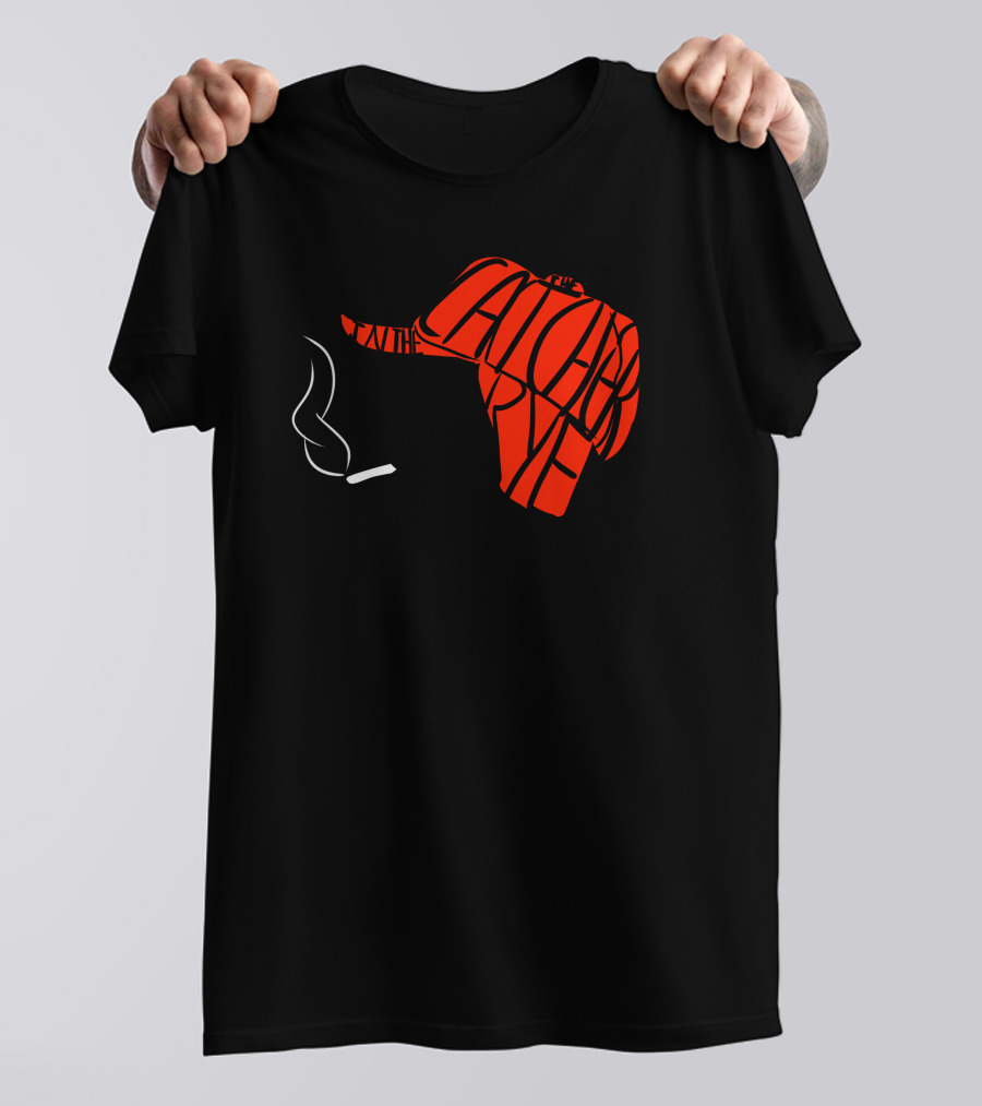 The Catcher In The Rye Red Cap Silhouette Smoking Scene T-Shirt