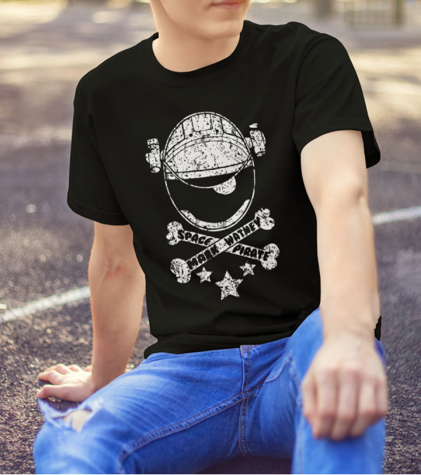 Space Watney Pirate Helmet Skull Crossbones T-Shirt