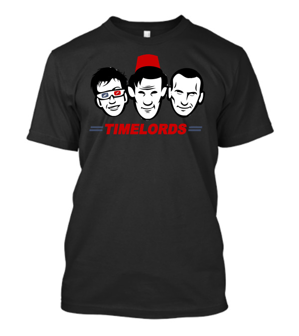 Timelords Three Faces Fez And 3D Glasses T-Shirt