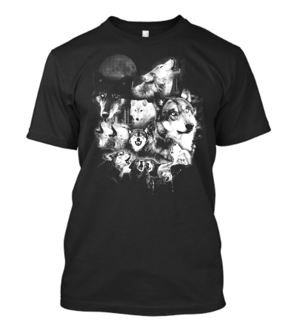 The Ultimate Wolf Moon Howling Pack T-Shirt