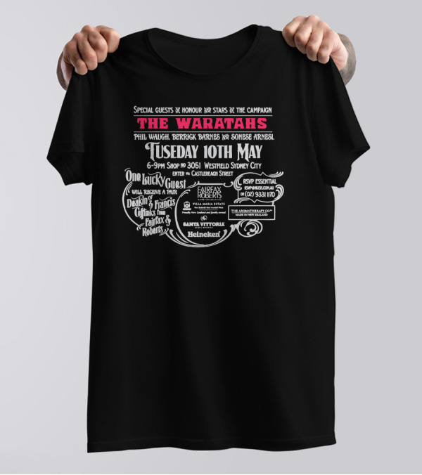 The Waratahs Special Guests Honour Rugby Stars Campaign Tuesday 10th May Westfield Sydney City T-Shirt