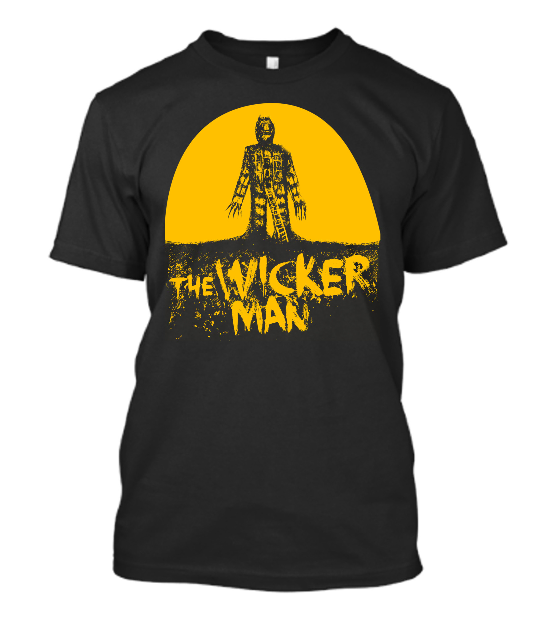 The Wicker Man Rustic Figure With Ladder In Golden Arch T-Shirt