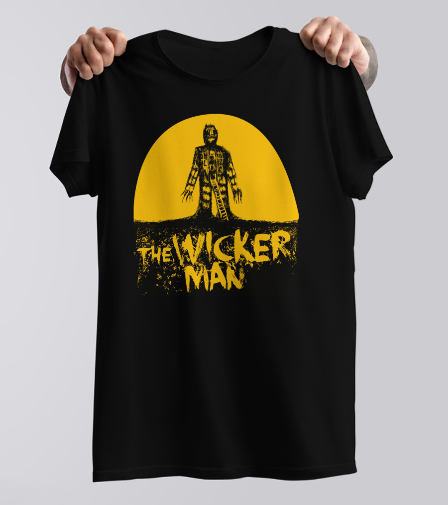 The Wicker Man Rustic Figure With Ladder In Golden Arch T-Shirt