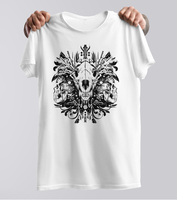 Ursidae The Sixth Gothic Bear Skull T-Shirt