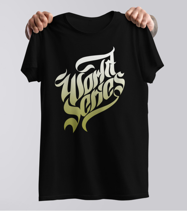 World Series Championship Bold Script Typography T-Shirt