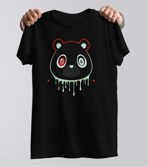 Yeezy Laser Bear Dripping Melting Star Eyes T-Shirt