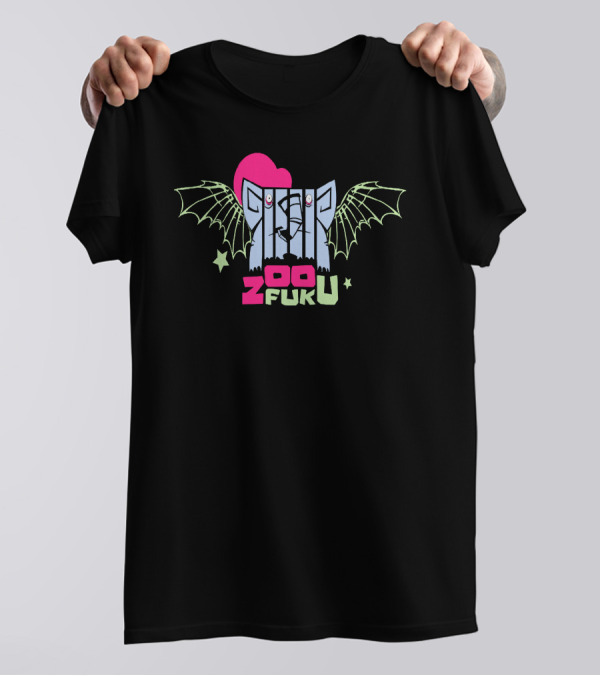 Zoofoku Creepy Bat Wings And Stars T-Shirt