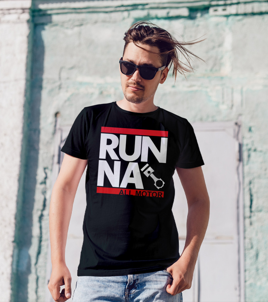 RUN NA All Motor Piston Graphic JDM T-Shirt
