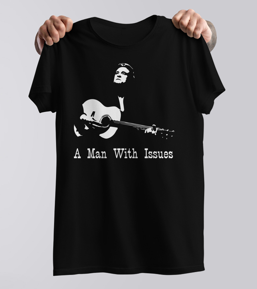 Johnny Cash A Man With Issues Guitar T-Shirt