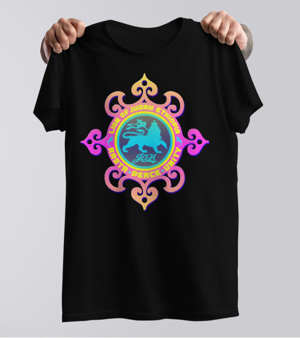 Lion Of Judah Ethiopia Jah Rasta Peace Unity T-Shirt