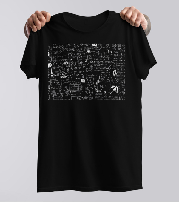 Mathematical Equations And Symbols Collage Science And Math T-Shirt