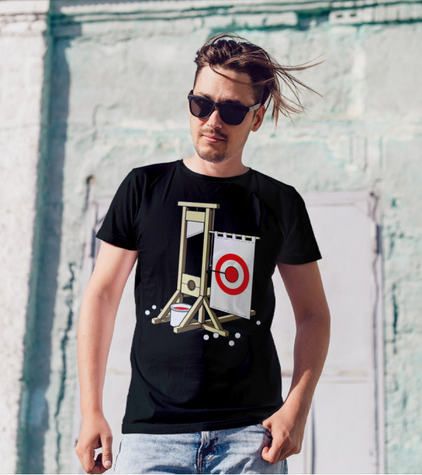 Medieval Fairground Guillotine Target Practice T-Shirt