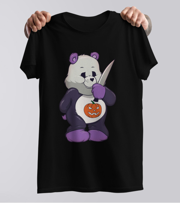 Michael Myers Scare Bear Halloween Pumpkin Knife T-Shirt