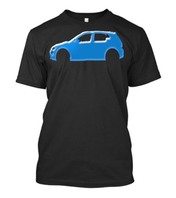Blue Hatchback Car T-Shirt