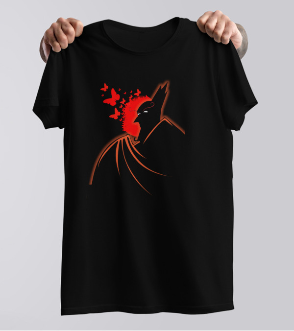Monarch The Animated Series Butterfly Silhouette Dark Cape T-Shirt
