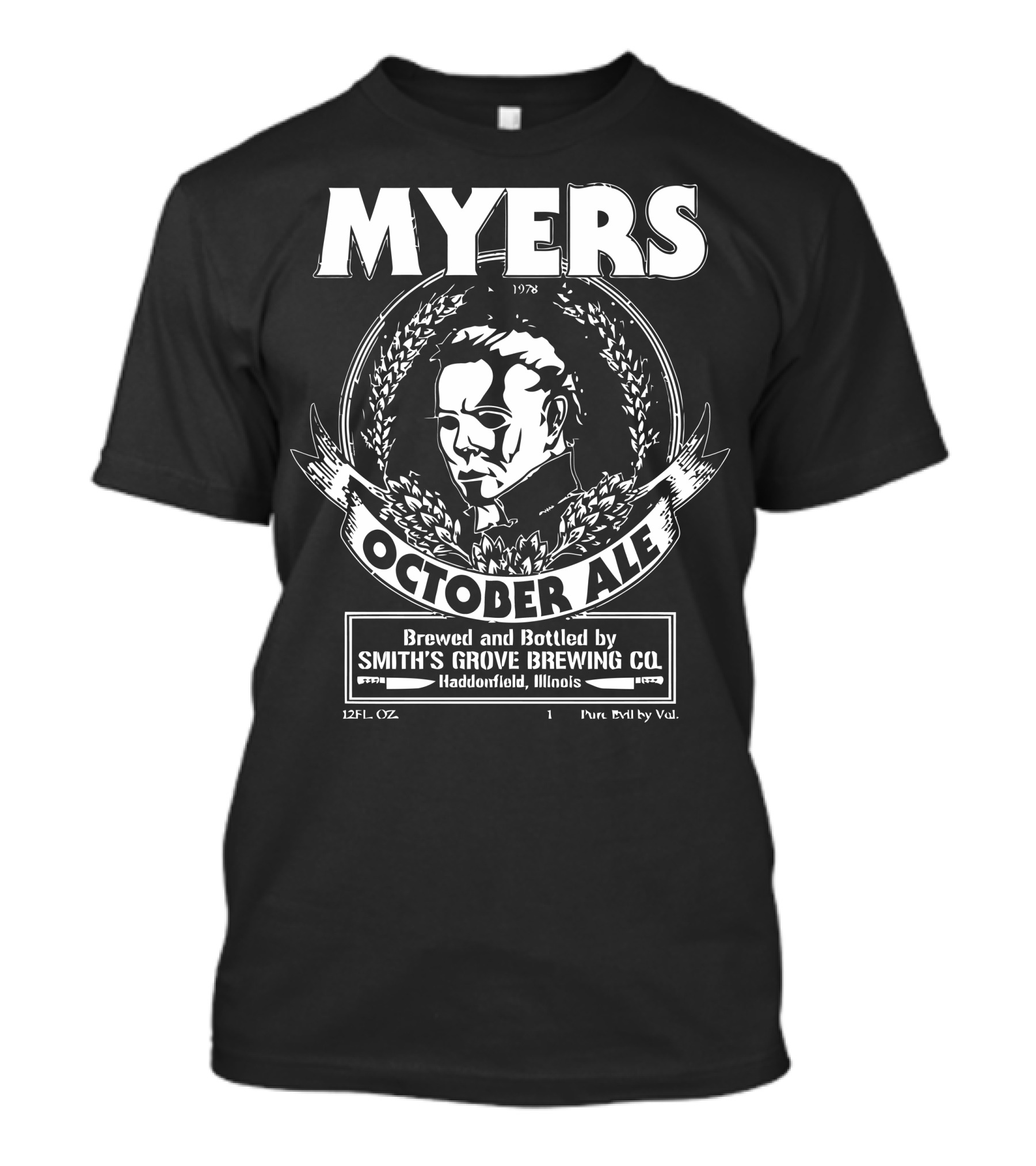 Myers October Ale Brewed By Smith's Grove Brewing Co. 1978 Haddonfield Illinois T-Shirt