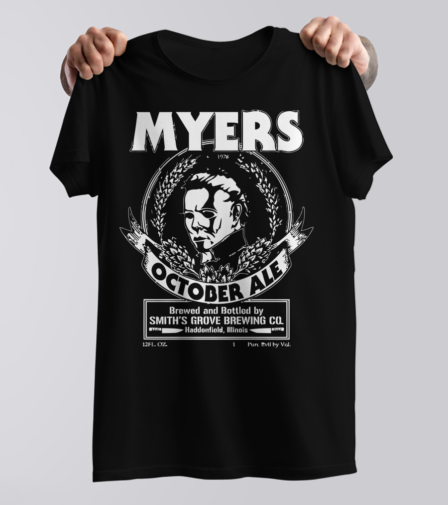 Myers October Ale Brewed By Smith's Grove Brewing Co. 1978 Haddonfield Illinois T-Shirt