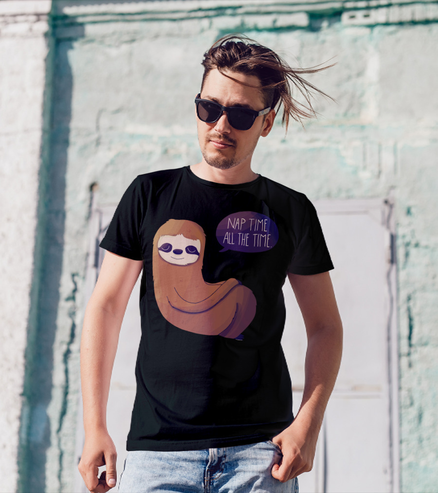 Sloth Nap Time All The Time T-Shirt