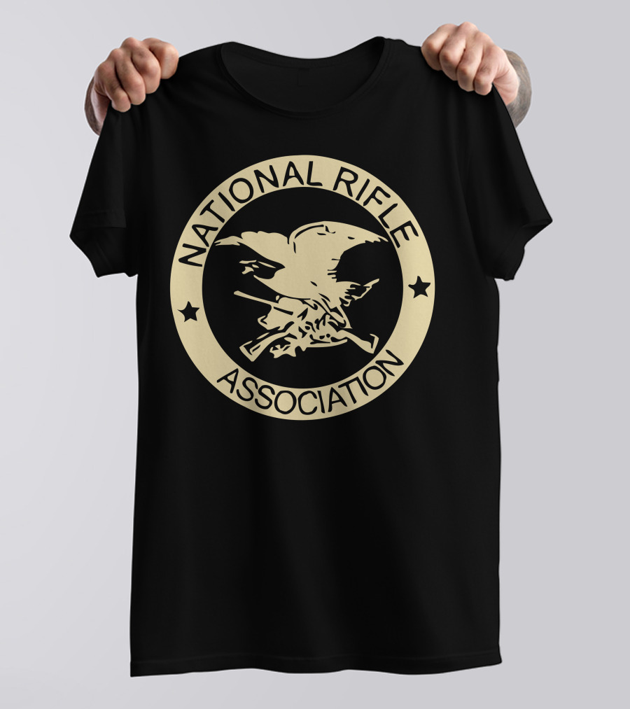 National Rifle Association Eagle Emblem With Crossed Rifles T-Shirt