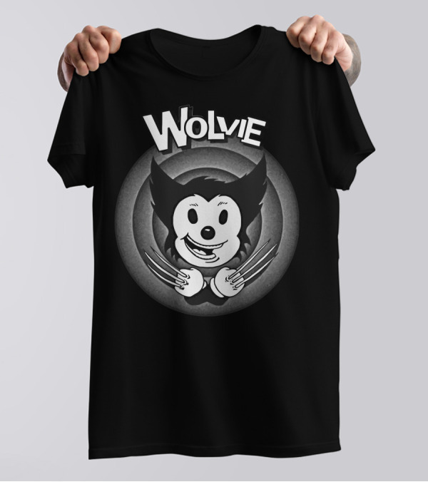 Wolvie Old Cartoon Style Character With Claws T-Shirt
