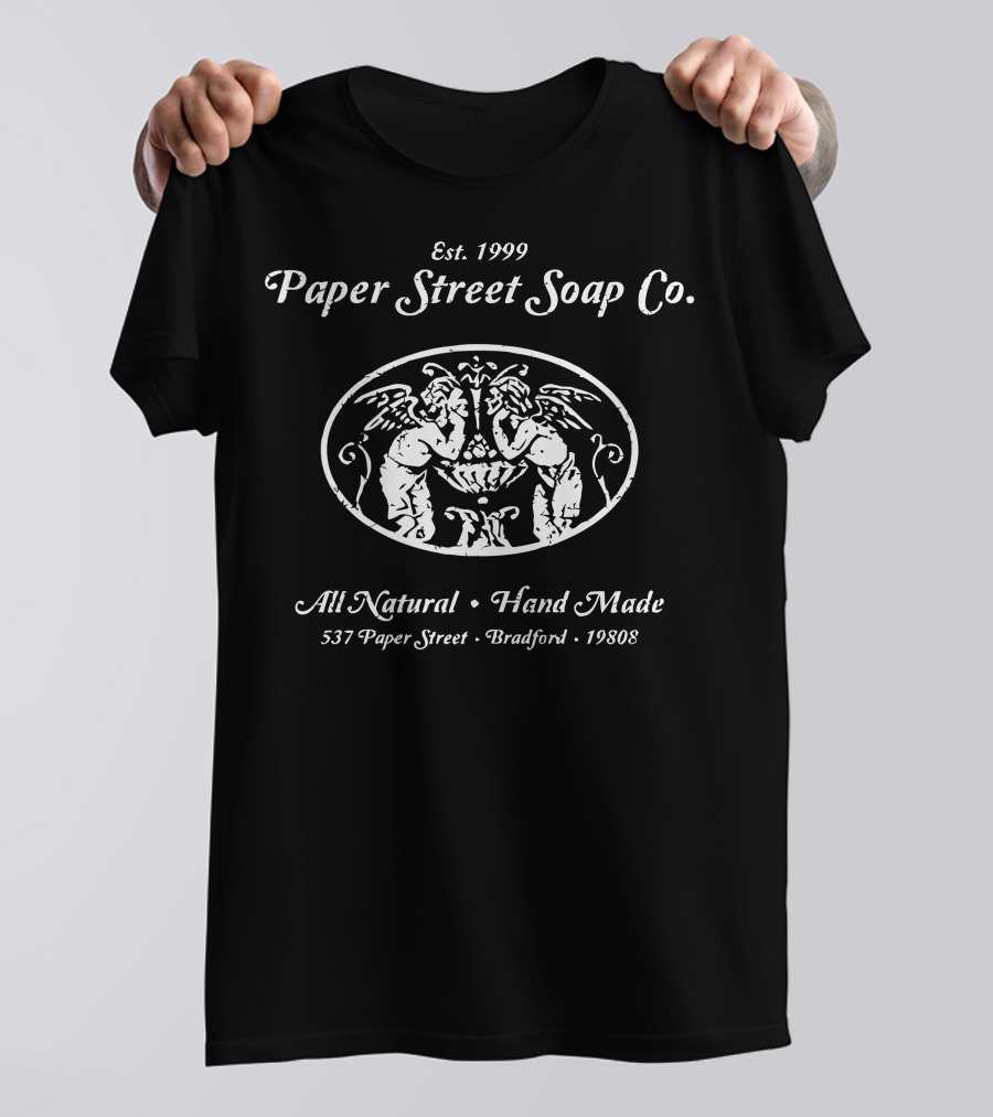 Est. 1999 Paper Street Soap Co. All Natural Hand Made 537 Paper Street Bradford 19808 T-Shirt