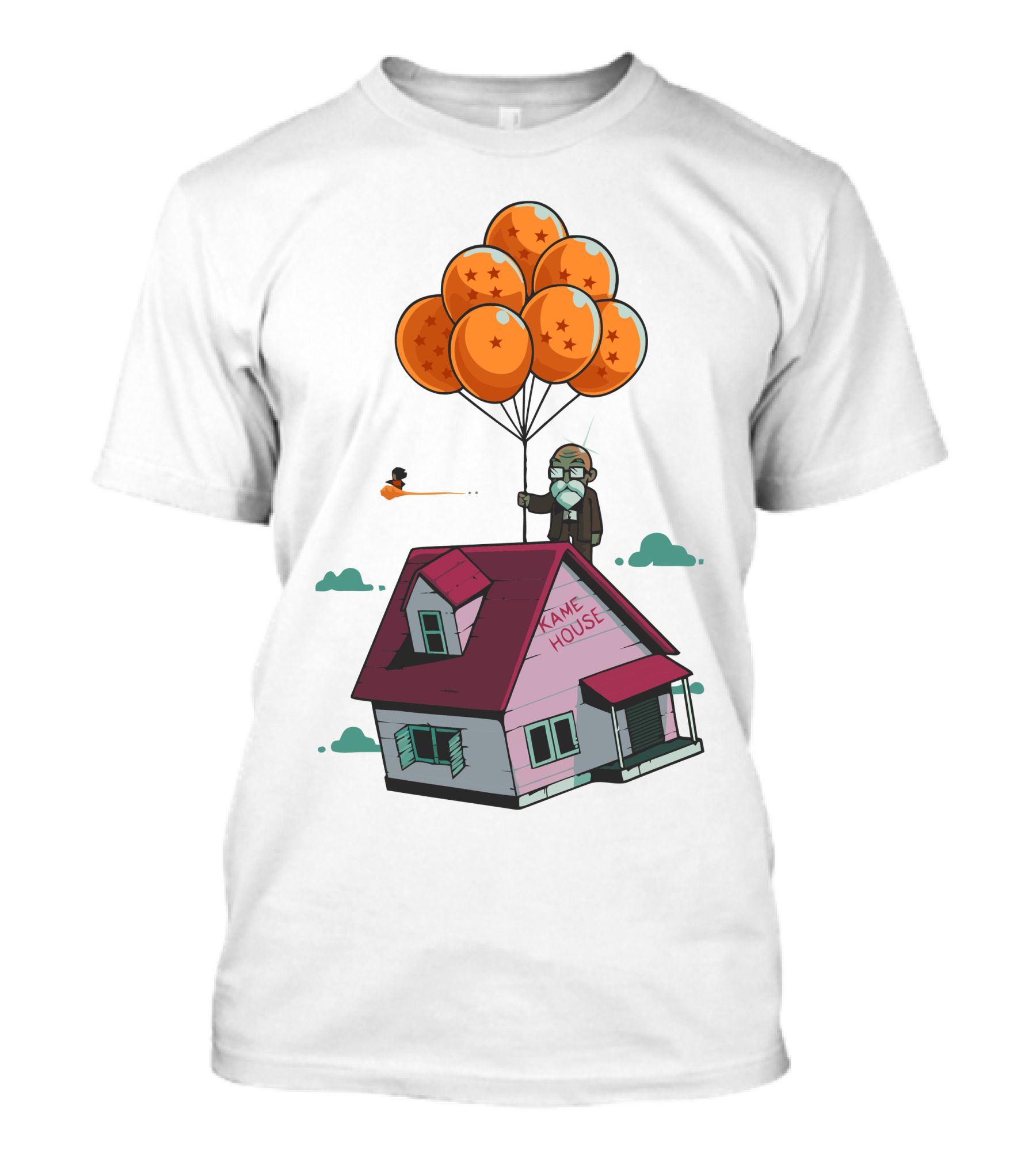 Kame House Adventure Is Up There Dragon Ball Balloons T-Shirt