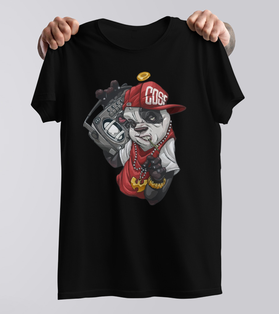 Cose Panda DJ With Boombox And Red Cap T-Shirt