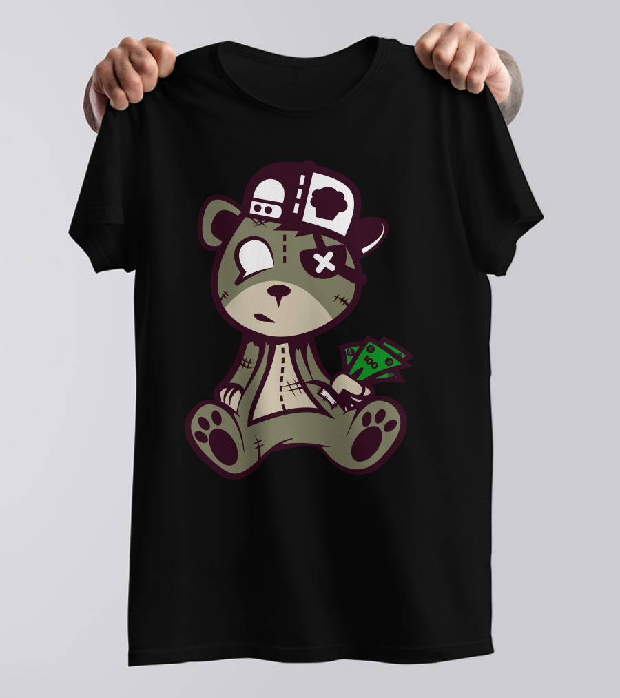 Crew Five Hustla Bear Money Snapback Cap T-Shirt