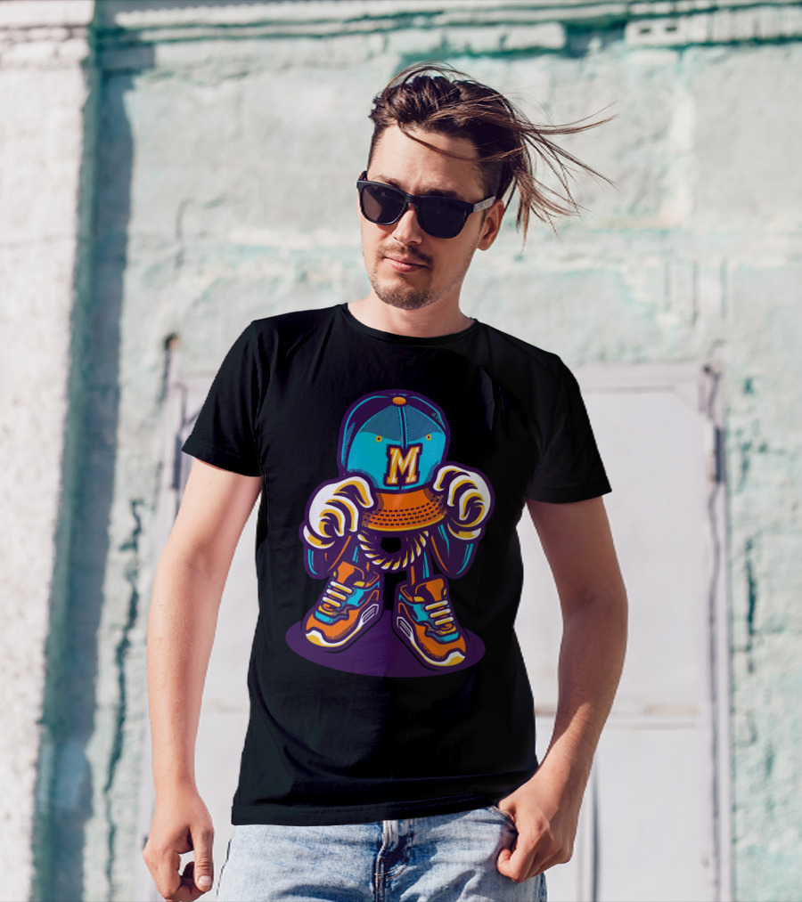 M Cap Vibe DJ Cool Style Sneaker Fusion T-Shirt