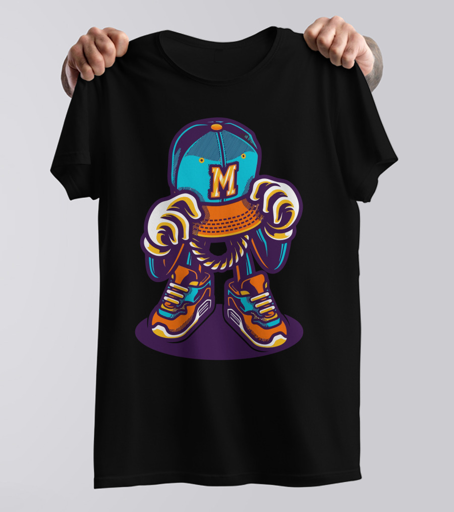 M Cap Vibe DJ Cool Style Sneaker Fusion T-Shirt