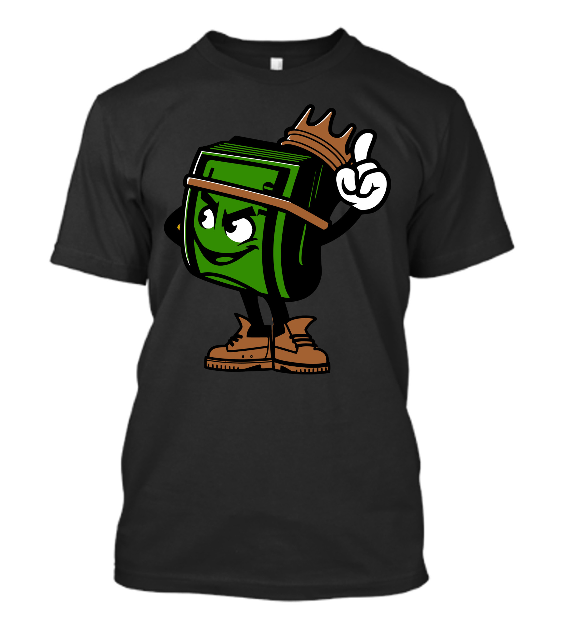 Dollar King Crowned Money Character With Boots T-Shirt