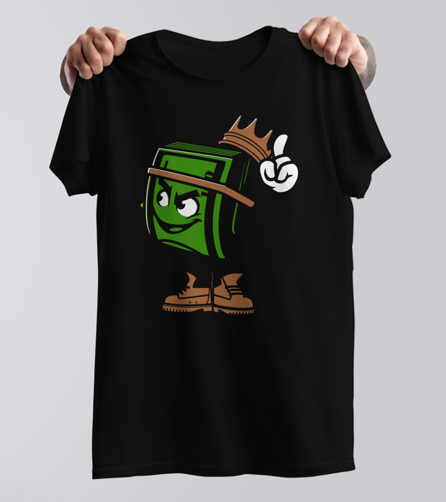 Dollar King Crowned Money Character With Boots T-Shirt
