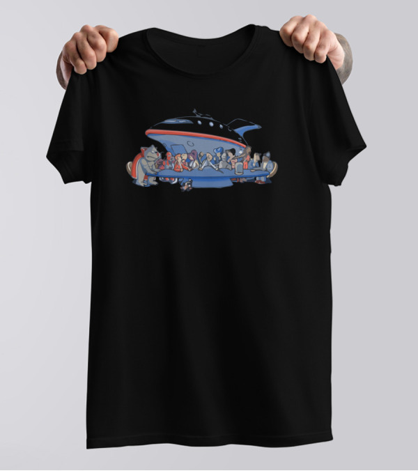 Future Dinner Time Travelers Spaceship Meal Adventure T-Shirt