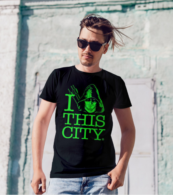 I Green Hooded Archer This City T-Shirt