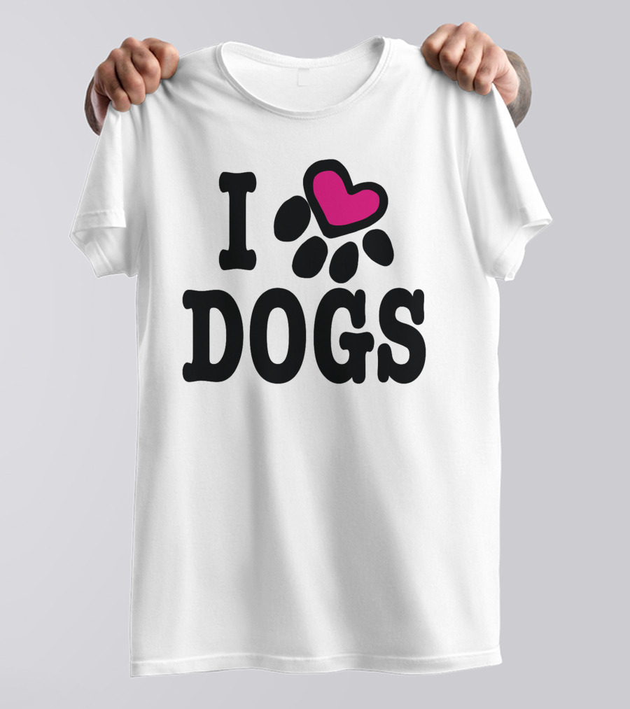 I Heart Paw Print Dogs T-Shirt