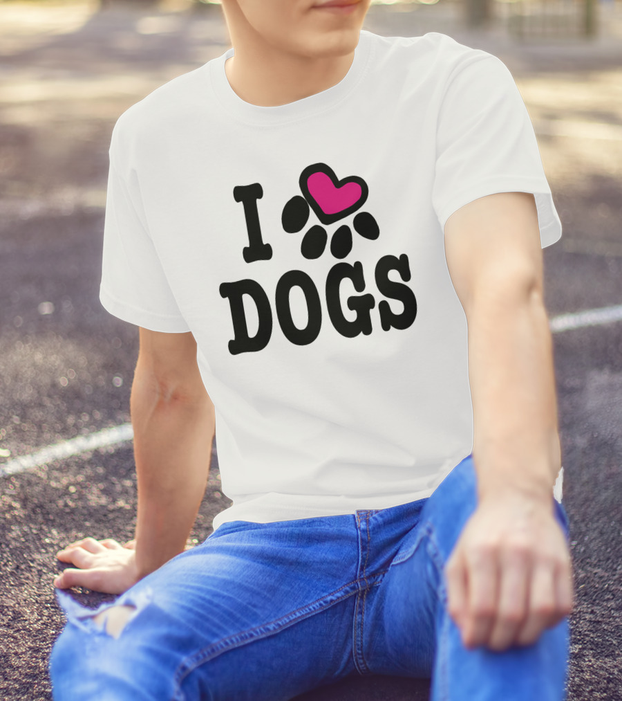 I Heart Paw Print Dogs T-Shirt