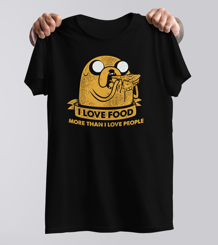I Love Food More Than I Love People Pizza Eating Dog T-Shirt