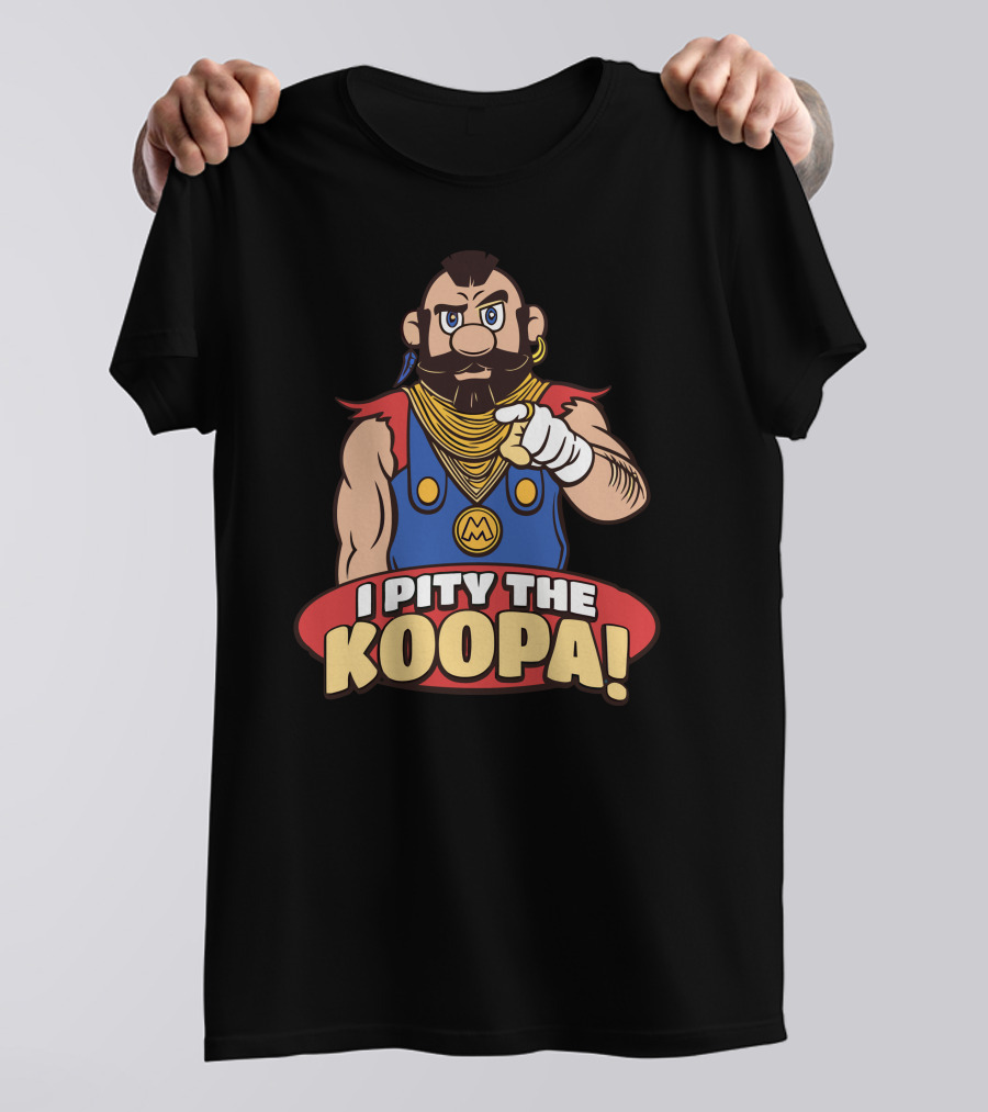 I Pity The Koopa Mr. T Mario Crossover T-Shirt