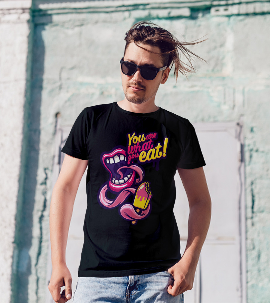 You Are What You Eat Icecream Eater Popsicle Mouth T-Shirt
