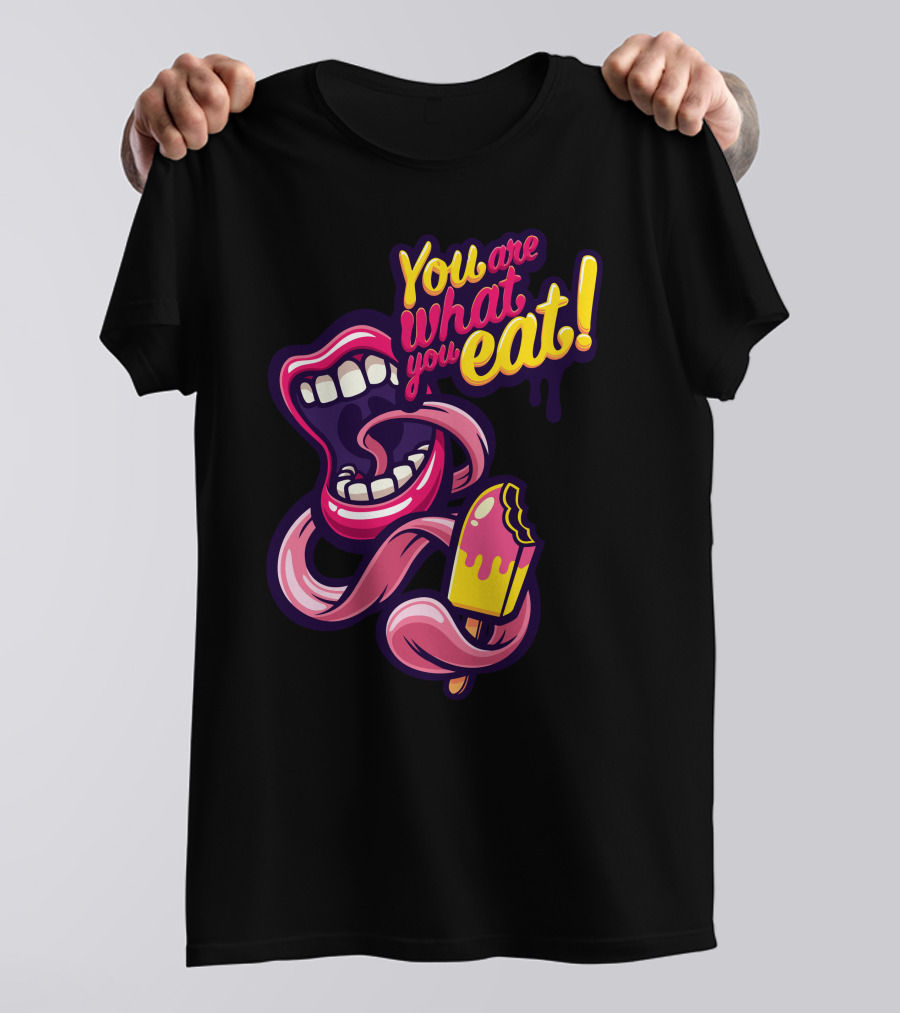 You Are What You Eat Icecream Eater Popsicle Mouth T-Shirt