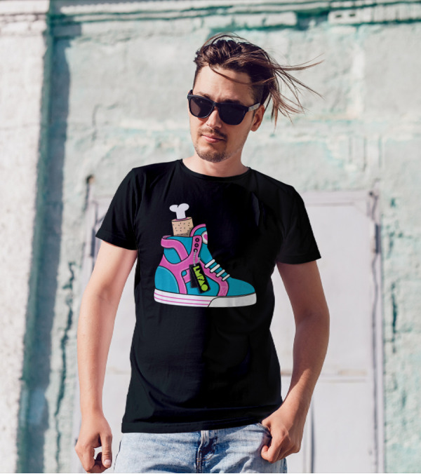 Icondtycvs LVLFO Sneaker Mockup With Carton Bone Tag T-Shirt
