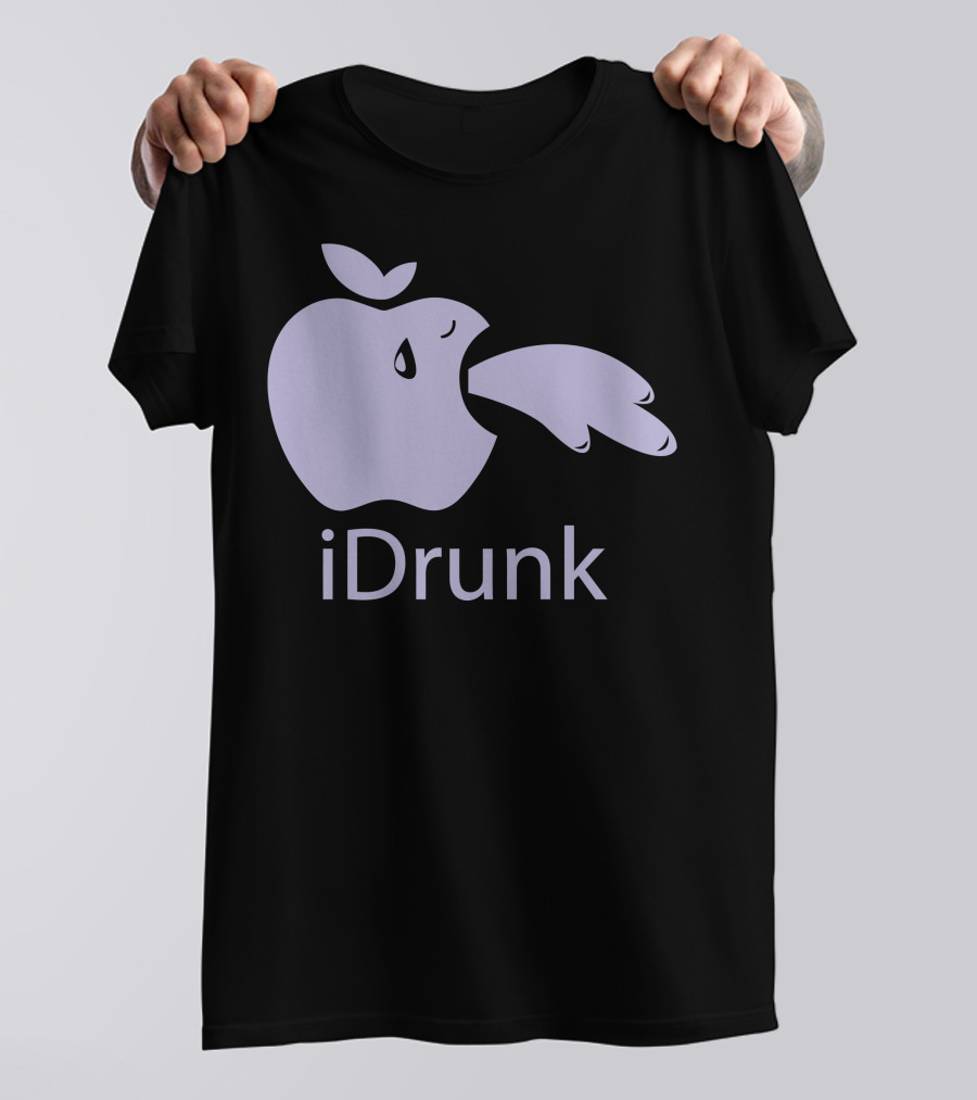 Idrunk Apple Parody With Purple Vomiting T-Shirt