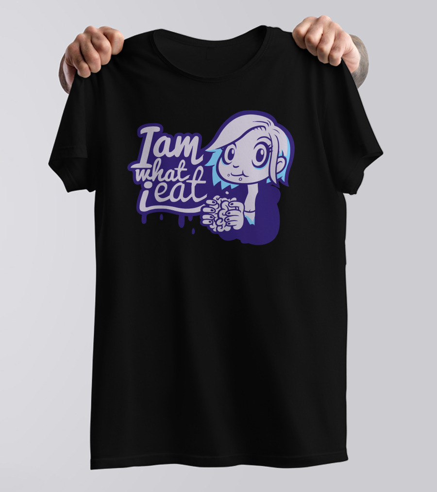 I Am What I Eat Cute Brain Foodie Cartoon T-Shirt
