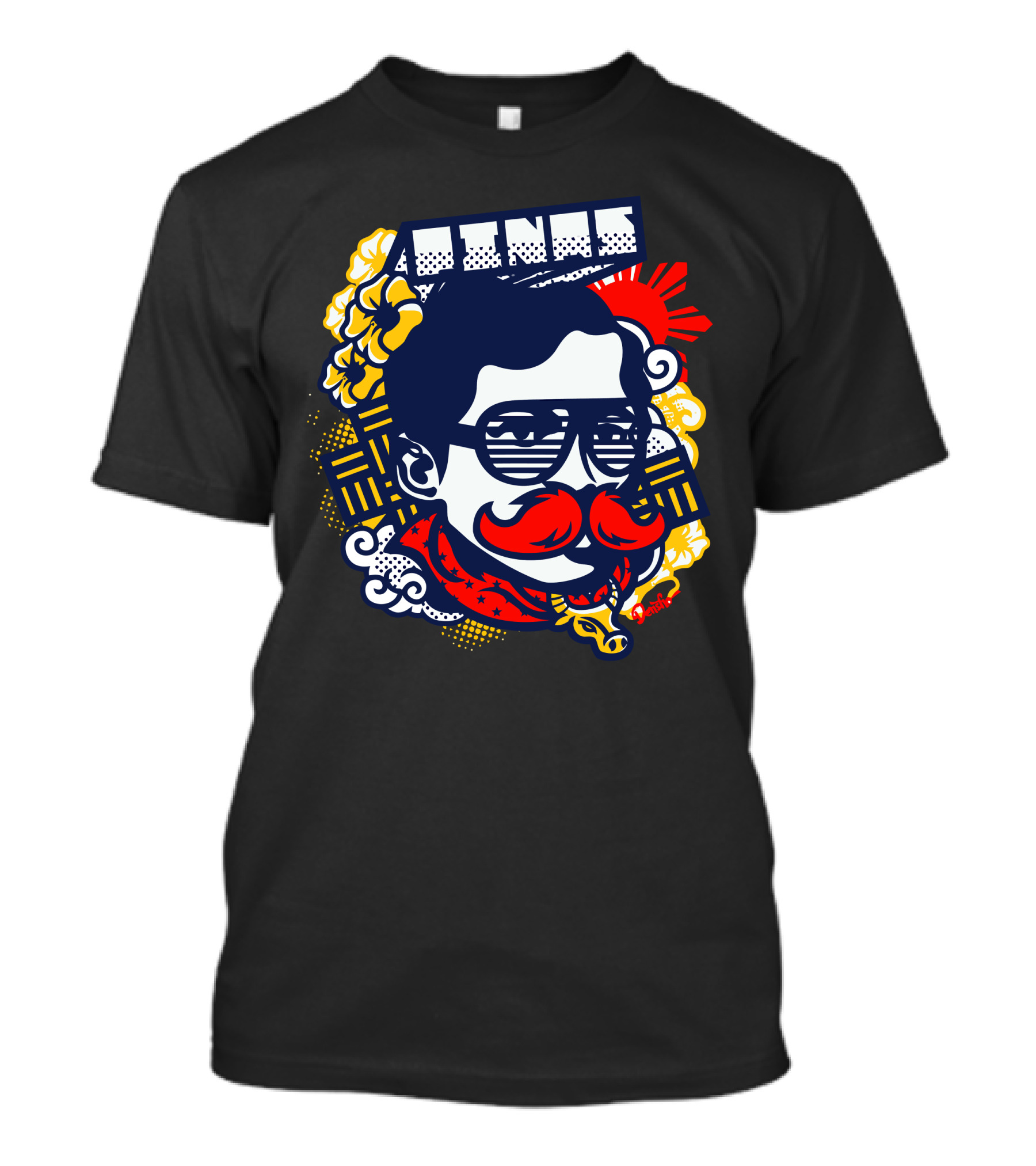 Ating Mustache Sunglasses Pop T-Shirt